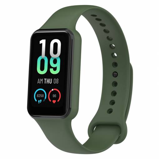 Foto - Curea din silicon eses pentru Amazfit Band 7 - Verde închis