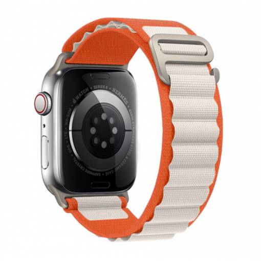 Foto - Cureaua eses Alps pentru Apple Watch - Bej-Orange 38mm, 40mm, 41mm