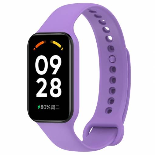 Foto - Curea din silicon eses pentru Redmi Smart Band 2 GL și Smart Band 8 Active - Violet
