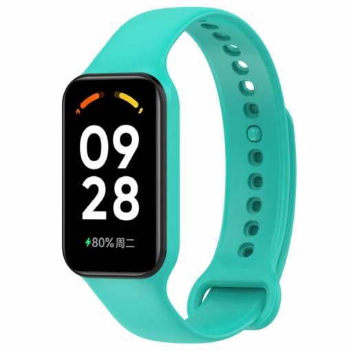 Foto - Curea din silicon eses pentru Redmi Smart Band 2 GL și Smart Band 8 Active - Verde Mentă