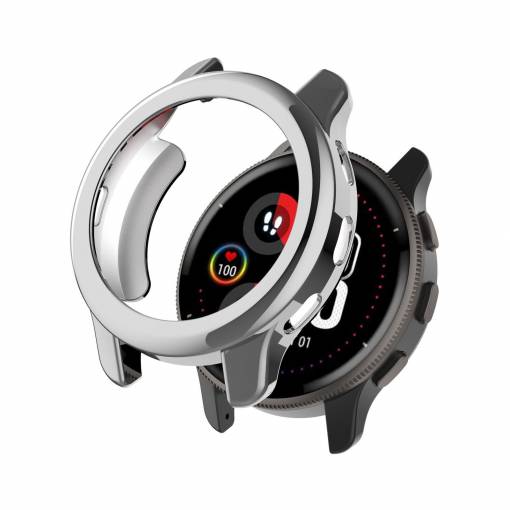 Foto - Ramă din silicon pentru Garmin Venu 2 Plus - Argintie