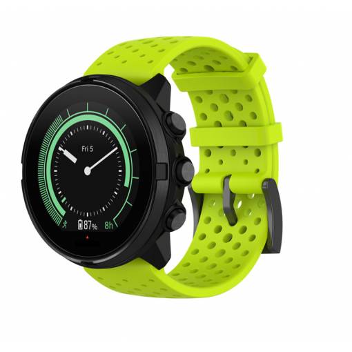 Foto - Curea din silicon perforată eses - Verde, 24 mm
