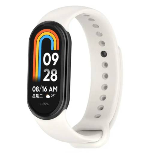 Foto - brățară din silicon pentru Xiaomi Smart Band 8, 9 și 10 - Alb