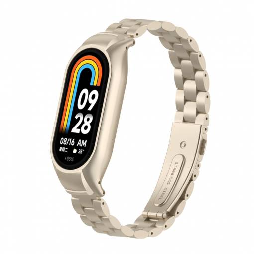 Foto - brățară metalică pentru Xiaomi Smart Band 8 - Roz auriu