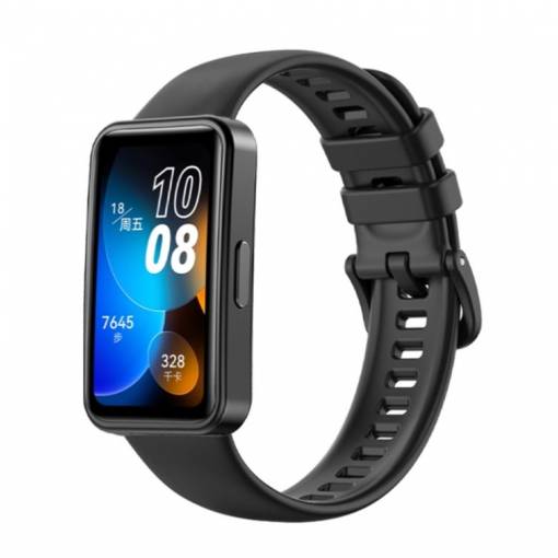 Foto - esem curea din silicon pentru Huawei Band 8, 9 și 10 - Neagră