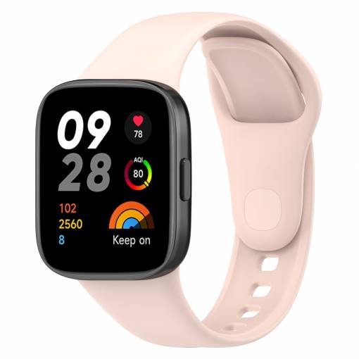 Foto - Curea din silicon eses pentru Xiaomi Redmi Watch 3 - Bej roz