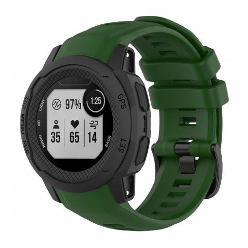 Foto - Brățară din silicon pentru Garmin Instinct și Instinct 2 - Verde închis