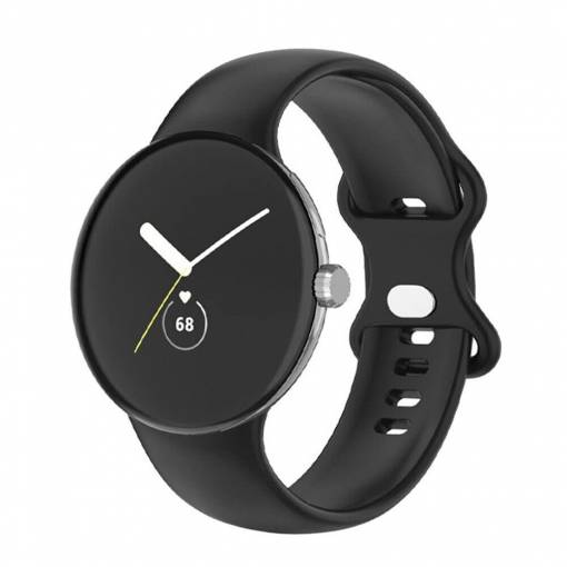 Foto - Curea din silicon eses pentru Google Pixel Watch 1, 2 - Negru, mărimea L