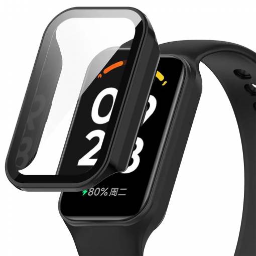 Foto - Husă de protecție pentru Redmi Smart Band 2 GL și Amazfit Band 7 - Neagră