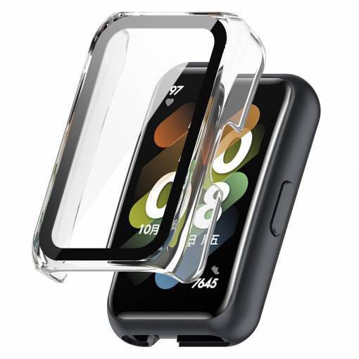 Foto - Husă de protecție pentru Huawei Band 6 și 7, Honor Band 6 și 7 și Huawei Watch Fit Mini - Transparentă