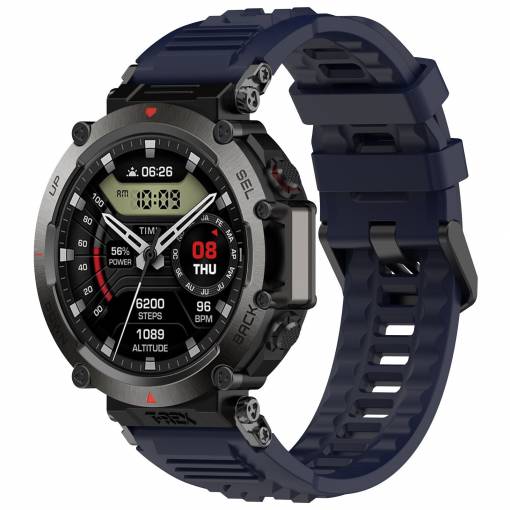 Foto - Curea din silicon eses pentru Xiaomi Amazfit T-Rex Ultra - Albastru închis