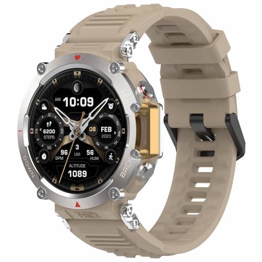 Foto - Curea din silicon eses pentru Xiaomi Amazfit T-Rex Ultra - Bej
