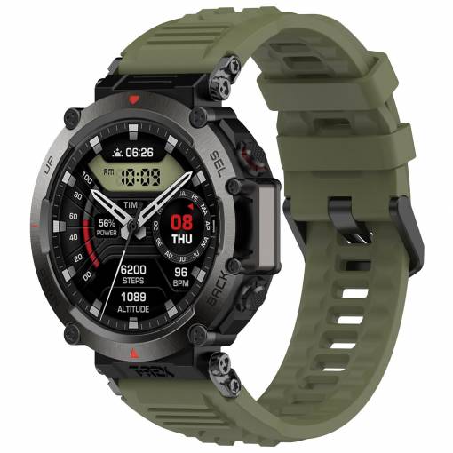 Foto - Curea din silicon eses pentru Xiaomi Amazfit T-Rex Ultra - Verde