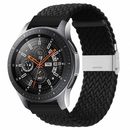 Foto - Curea din nailon împletit eses cu cataramă 20 mm - Negru