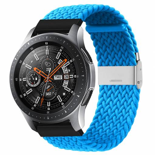 Foto - Brățară din nylon împletit cu cataramă de 20 mm - Albastru
