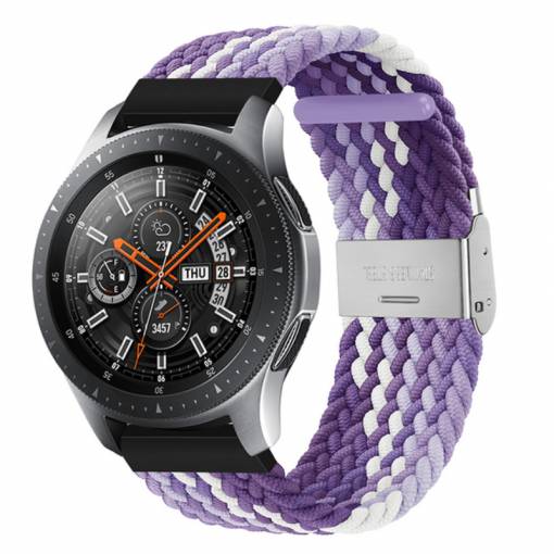 Foto - Brățară din nylon împletit cu cataramă de 20 mm - Modelat, Violet