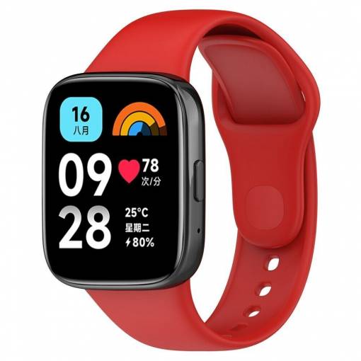 Foto - Brățară din silicon pentru Xiaomi Redmi Watch 3 Active - Roșie