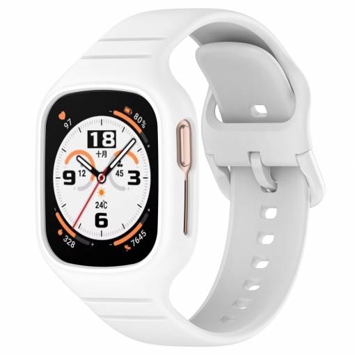 Foto - Brățară din silicon pentru Honor Watch 4 - Alb