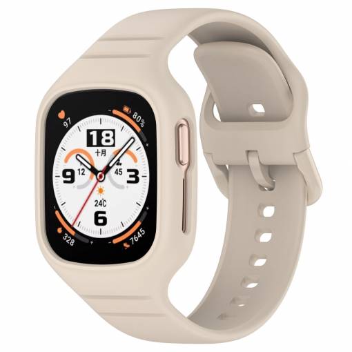 Foto - Brățară din silicon pentru Honor Watch 4 - Bej