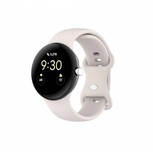 Foto - Brățara din silicon pentru Google Pixel Watch 1, 2 - Bej, mărimea L