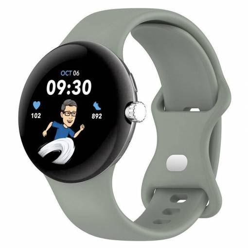 Foto - Brățară din silicon pentru Google Pixel Watch 1, 2 - Verde deschis, mărimea S