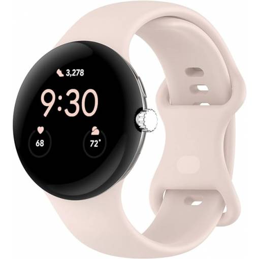 Foto - Brățară din silicon pentru Google Pixel Watch 1, 2 - Roz, mărimea S