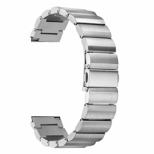 Foto - Brățară din titan eses - Argintie lucioasă, 22 mm