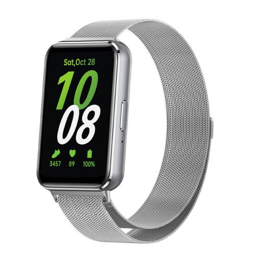 Foto - brățară Milanese pentru Samsung Galaxy Fit 3 - Argintie