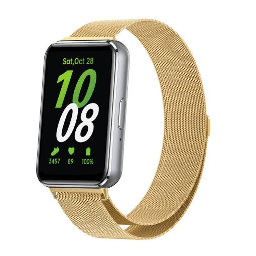 Foto - brățară Milanese pentru Samsung Galaxy Fit 3 - Auriu