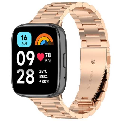 Foto - eses Metalică brățară pentru Xiaomi Redmi Watch 3 Active - Roz auriu