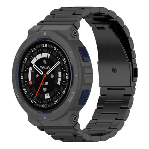 Foto - brățară din metal pentru Amazfit Active Edge - Negru