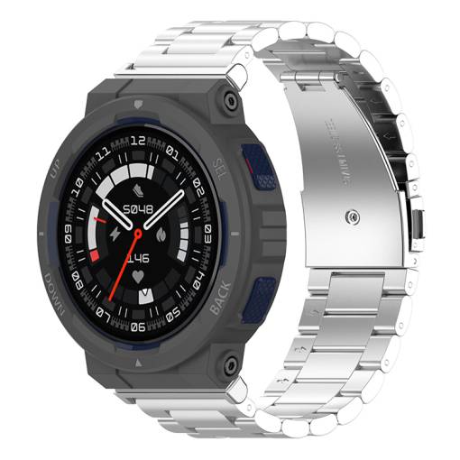 Foto - brățară din metal pentru Amazfit Active Edge - Argintie