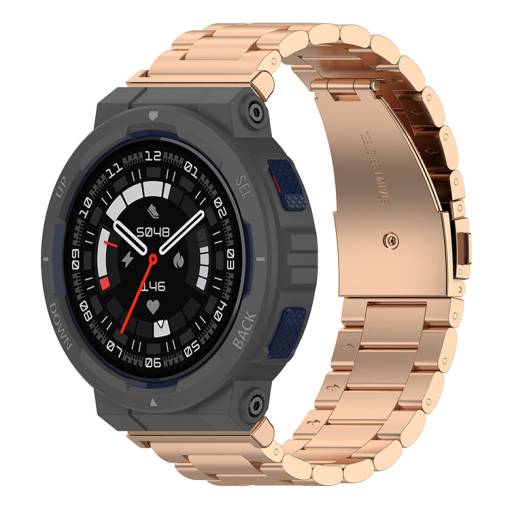 Foto - brățară din metal pentru Amazfit Active Edge - Roz auriu