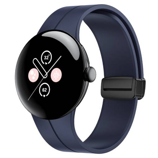 Foto - brățară din silicon cu cataramă magnetică pentru Google Pixel Watch 1, 2 - Albastru
