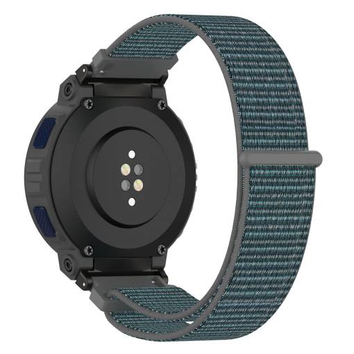 Foto - brățară din nailon cu velcro pentru Amazfit Active Edge - Gri albastru