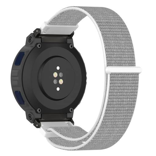 Foto - brățară din nailon cu velcro pentru Amazfit Active Edge - Gri alb