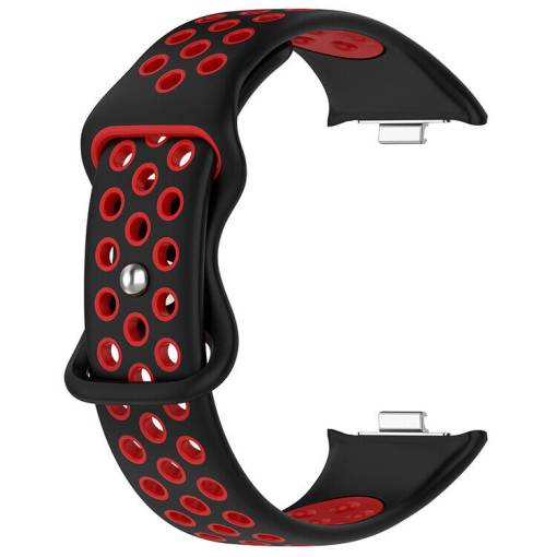 Foto - brățară din silicon perforată pentru Xiaomi Redmi Watch 4, Smart Band 8 Pro și 9 Pro - roșu