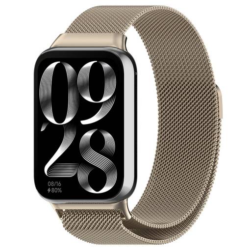 Foto - brățară milaneză pentru Xiaomi Redmi Watch 4, Smart Band 8 Pro și 9 Pro - bej