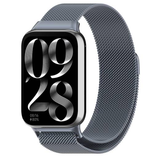 Foto - brățara milaneză pentru Xiaomi Redmi Watch 4, Smart Band 8 Pro și 9 Pro - gri