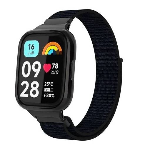 Foto - brăță de nailon pentru Xiaomi Redmi Watch 3 Active - neagră