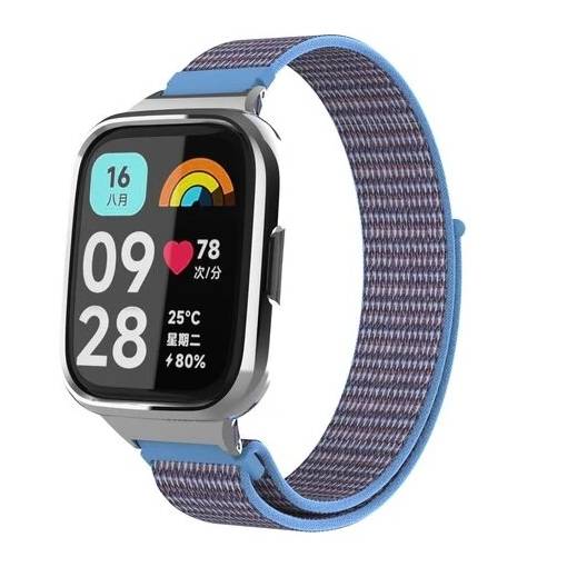 Foto - Curea din nailon cu arici pentru Xiaomi Redmi Watch 3 Active - albastră
