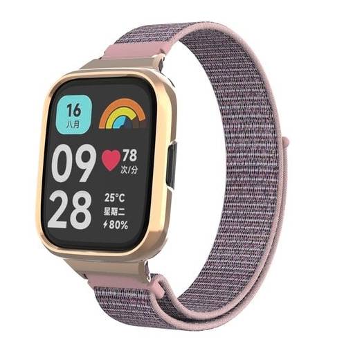 Foto - Curea din nailon cu arici pentru Xiaomi Redmi Watch 3 Active - roz