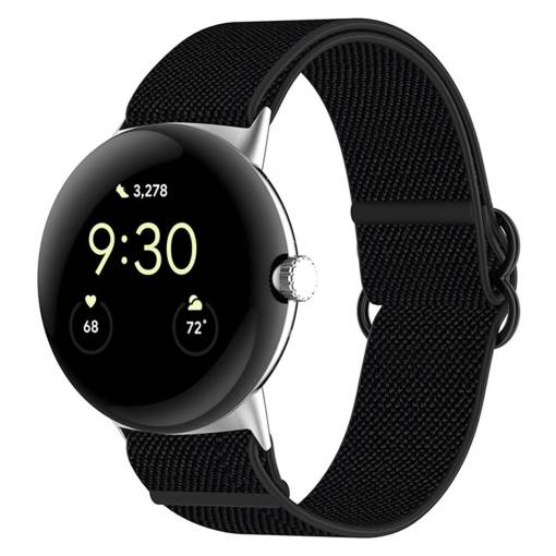 Foto - Brățară elastică pentru Google Pixel Watch 1, 2 - Neagră