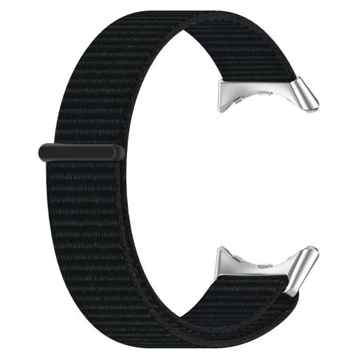 Foto - Brățară din nylon cu velcro pentru Google Pixel Watch 1, 2 - Neagră