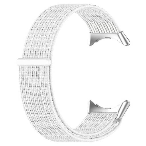 Foto - Brățară din nylon cu velcro pentru Google Pixel Watch 1, 2 - Albă