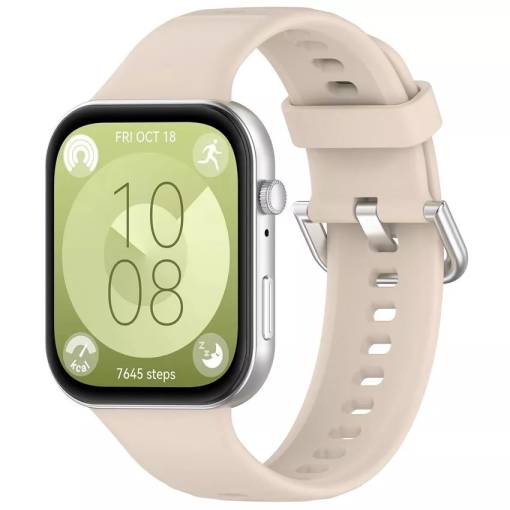 Foto - esem brățară din silicon pentru Huawei Watch Fit 3, 4 și 4 Pro - Bej