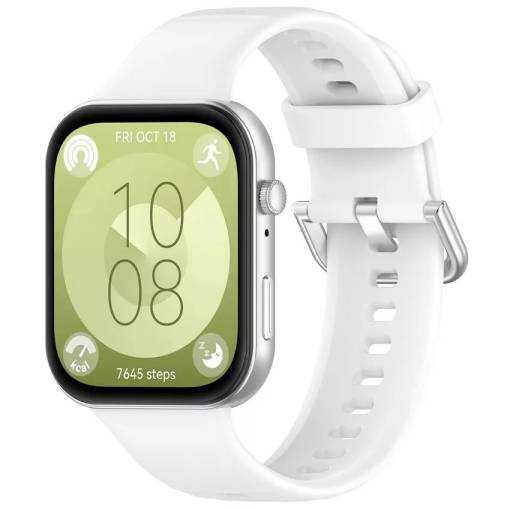 Foto - esem brățară din silicon pentru Huawei Watch Fit 3, 4 și 4 Pro - Albă