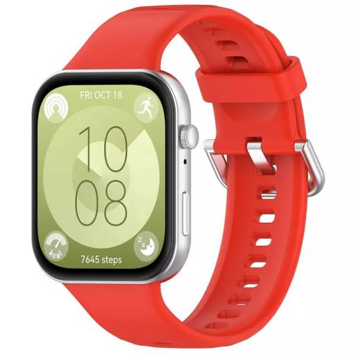 Foto - esem brățară din silicon pentru Huawei Watch Fit 3, 4 și 4 Pro - Roșie