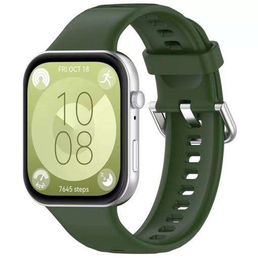 Foto - esem brățară din silicon pentru Huawei Watch Fit 3, 4 și 4 Pro - Verde