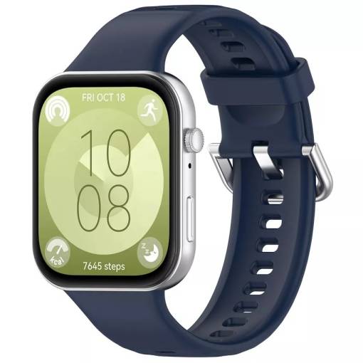 Foto - Brățară din silicon pentru Huawei Watch Fit 3, 4 și 4 Pro - Albastru închis